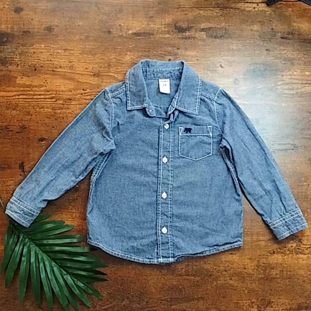 Carter' Jean Long sleeve button down 24 months